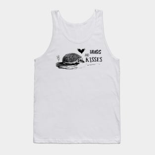 Hugs and Kisses. Funny Valentine with Hedgehog Tank Top